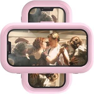 Pink Waterproof 360° Rotation Shower Phone Holder
